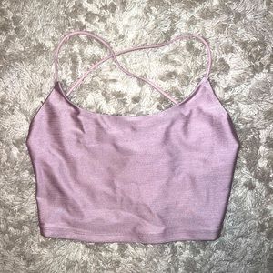 lilac crop top with open back
